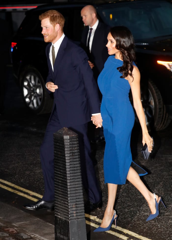 The Duke and Duchess of Sussex attending a gala concert called "100 Days to Peace" in support of mental health charities. Photo: Getty Images
