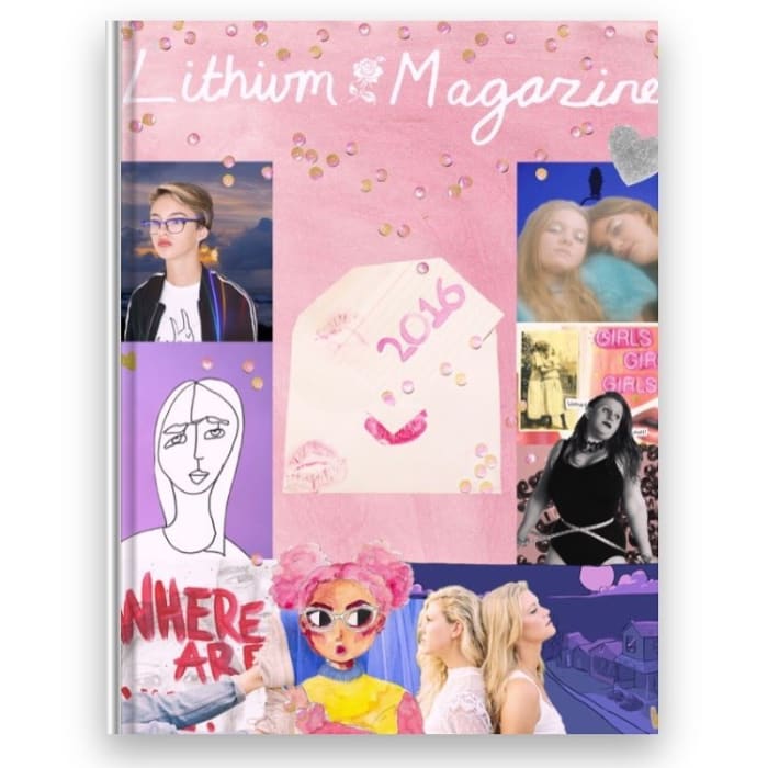 Lithium Magazine's 2016 yearbook. Photo: Kathryn Zix/@lithiumagazine/Instagram