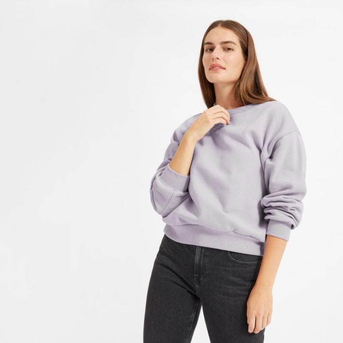 Everlane oversized fleece crew, $45, available here.