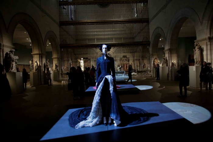 A Givenchy dress on display at The Met's "Heavenly Bodies: Fashion and the Catholic Imagination" Costume Institute exhibit. Photo: Kena Betancur/AFP/Getty Images