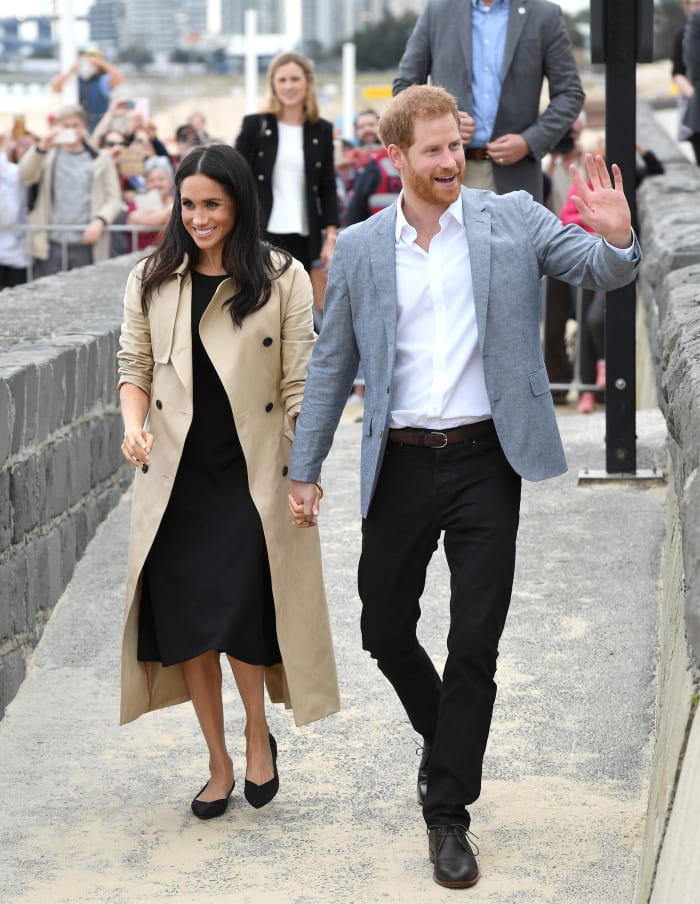 Duchess of Sussex Meghan Markle and Duke of Sussex Prince Harry at Melbourne Beach in Australia. Photo: Karwai Tang/WireImage