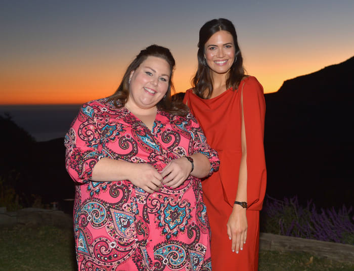 Chrissy Metz and Mandy Moore at the Mandy Moore x Fossil dinner at One Gun Ranch in Malibu, California. Photo: Courtesy of Fossil/Donato Sardella/Getty Images for Fossil