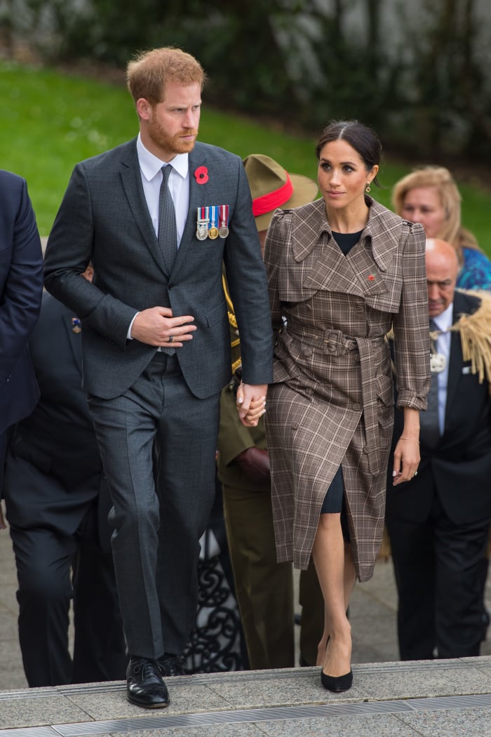 Duke of Sussex Prince Harry and Duchess of Sussex Meghan Markle visit Pukeahu National War Memorial Park in Wellington, New Zealand. Photo: Dominic Lipinski/Pool /Getty Images