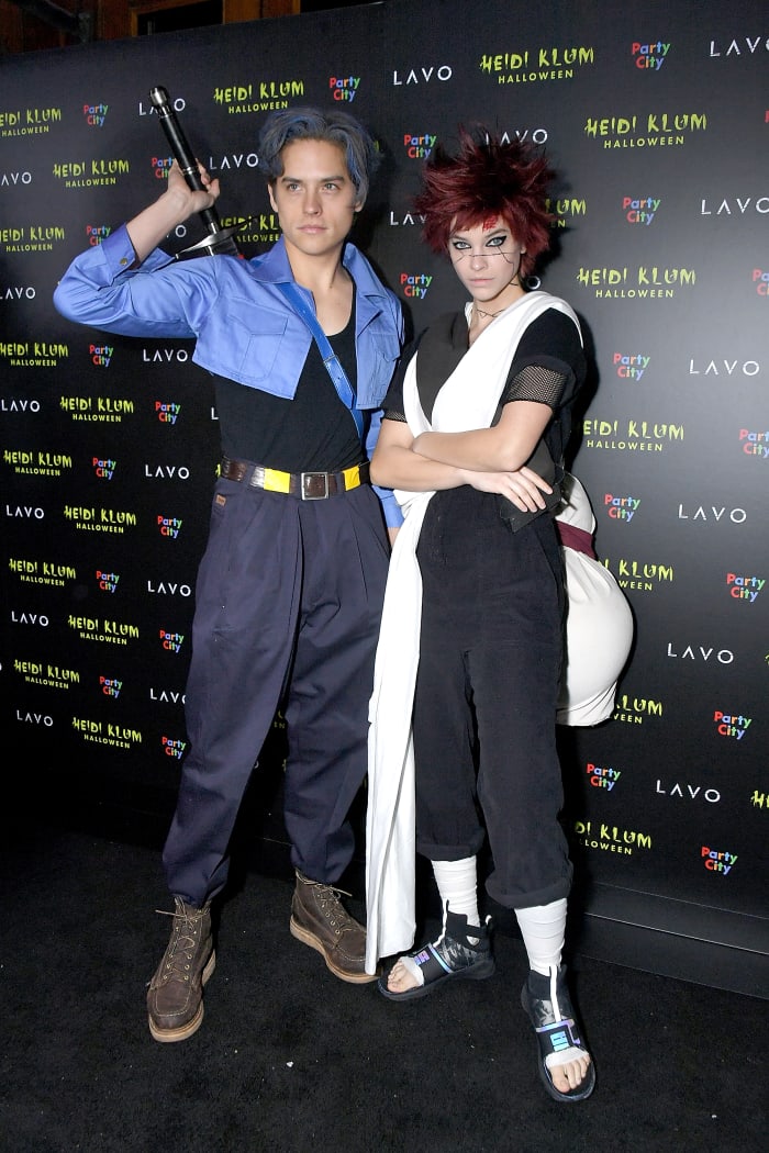 Dylan Sprouse and Barbara Palvin at Heidi Klum's 19th Annual Halloween Party. Photo: Michael Loccisano/Getty Images