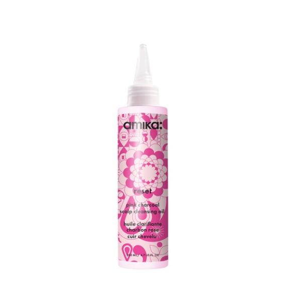 Amika Reset Pink Charcoal Scalp Cleansing Oil, $25, available here.