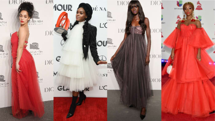 Jorja Smith. Photo: Nicholas Hunt/Getty Images for Dior; Janelle Monáe. Photo: Dimitrios Kambouris/Getty Images for Glamour; Duckie Thot. Photo: Nicholas Hunt/Getty Images for Dior; Gloria "Goyo" Martinez of ChocQuibTown. Photo: David Becker/Getty Images for LARAS