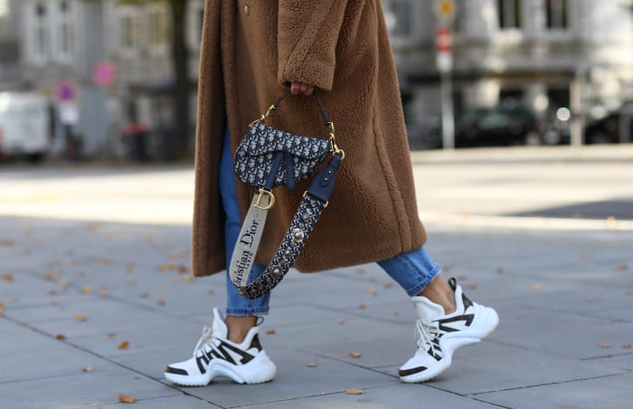 A Max Mara faux-fur teddy coat, photographed in Hamburg, Germany. Photo: Jeremy Moeller/Getty Images