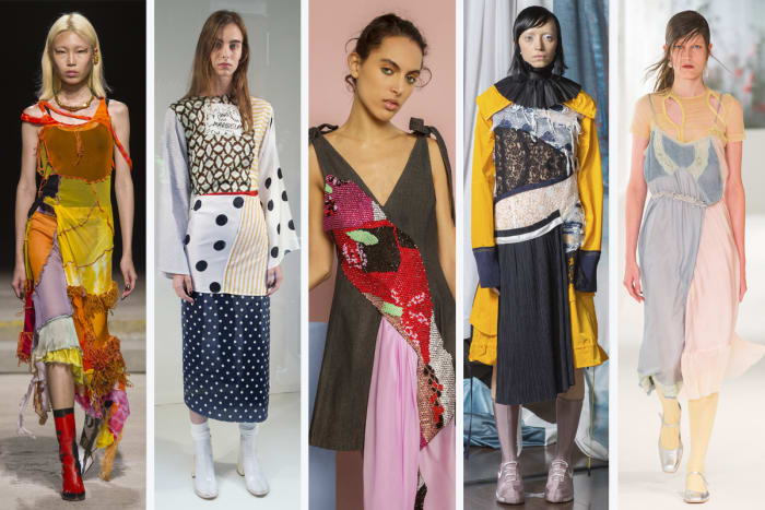 (L-R): Fashion East, MM6 Martin Margiela, Roberta Einer, Haizhen Wang and Preen by Thornton Bregazzi. Photos: Imaxtree