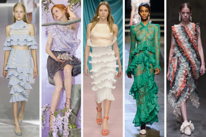 (L-R): Ralph & Russo, Sophia Webster, Emilio de la Morena, Erdem and Christopher Kane. Photos: Imaxtree