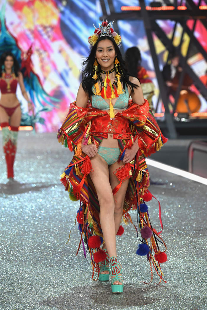 Liu Wen on the 2016 Victoria's Secret runway. Photo: Dimitrios Kambouris/Getty Images for Victoria's Secret