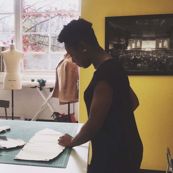 A PhilaU fashion student. Photo: @philau_fashiondesign/Instagram