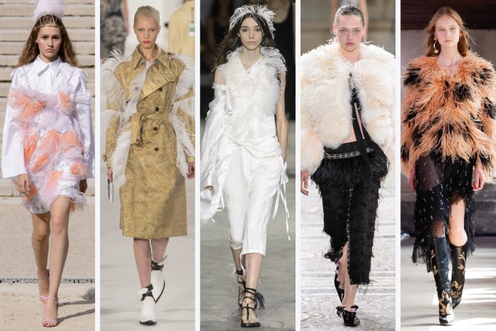 (L-R): Nina Ricci, Maison Margiela, Ann Demeulemeester, Proenza Schouler and Rodarte. Photo: Imaxtree