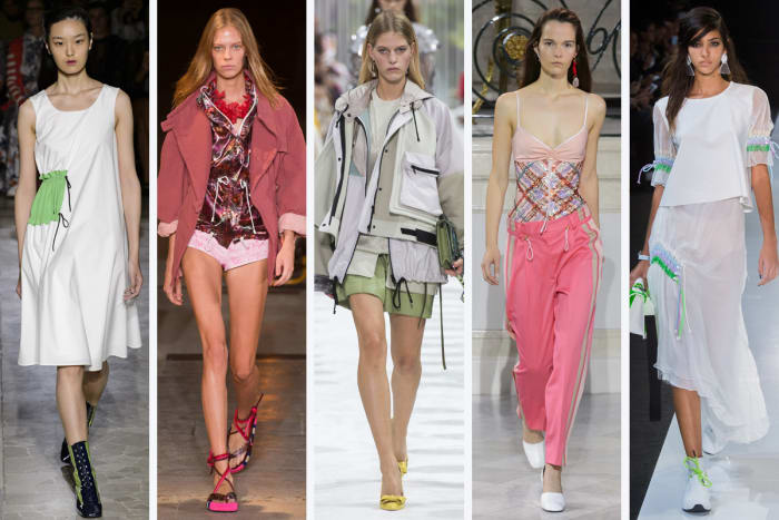 (L-R): Arthur Arbesser, Isabel Marant, Valentino, Peter Pilotto and Emporio Armani. Photos: Imaxtree