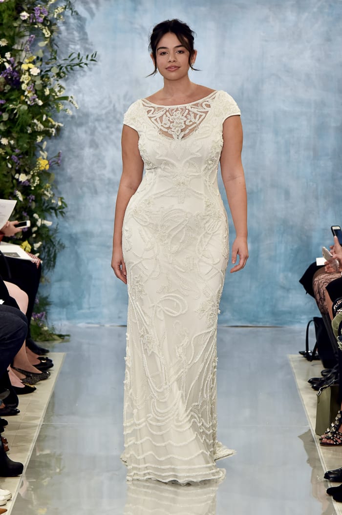 The Gia dress from the Theia x Lovely Bride collaboration at the Theia fall 2018 runway show. Photo: courtesy