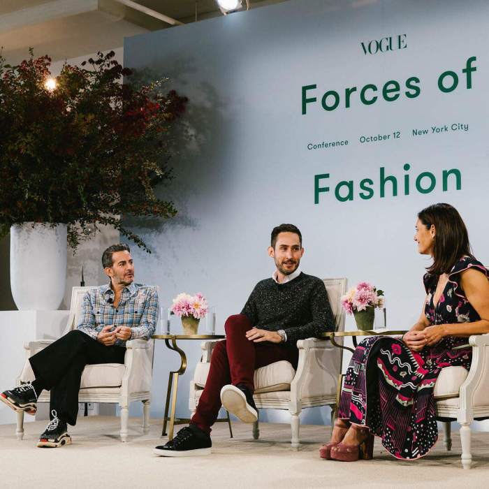 Marc Jacobs, Instagram CEO Kevin Systrom and Vogue.com Digital Creative Director Sally Singer. Photo: @voguemagazine/Instagram