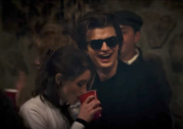 Nancy (Natalia Dyer) and Steve (Joe Keery) maybe channeling Tom Cruise in "Risky Business." Screengrab: Netflix