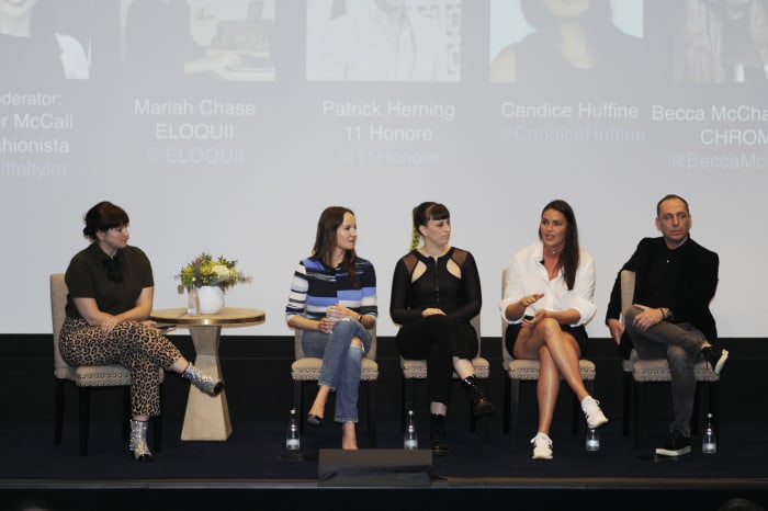 Tyler McCall, Mariah Chase, Becca McCharen-Tran, Candice Huffine and Patrick Herning. Photo: Ashley Jahncke/Fashionista
