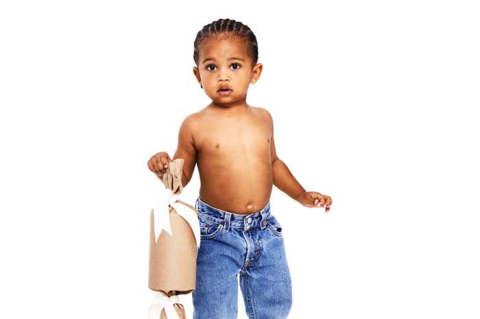 Saint West in the 2017 Kardashian family Christmas card. Photo: @kimkardashian/Instagram