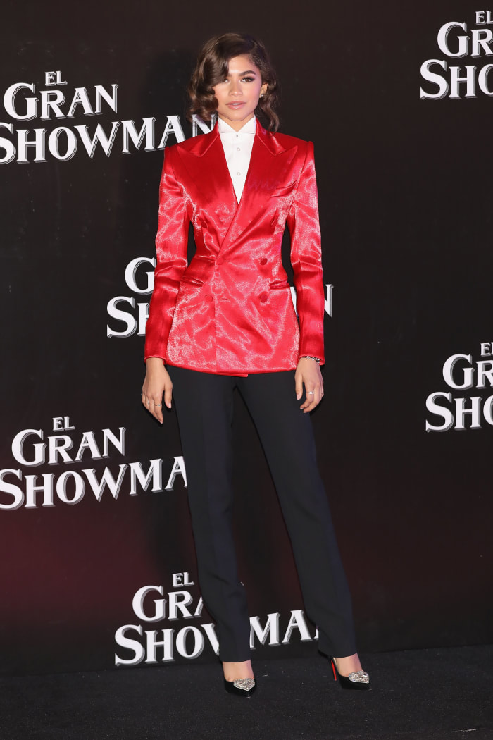 Zendaya in Ralph Lauren Collection at "The Greatest Showman" premiere on Wednesday in Mexico City. Photo: Victor Chavez/Getty Images