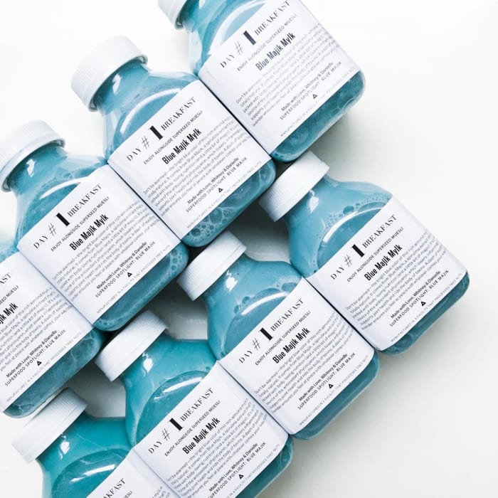 Sakara's Blue Majik Mylk. Photo: @sakaralife/Instagram