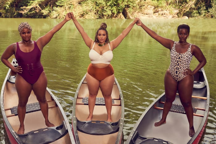 Erika Hart, Gabi Gregg and Philomena Kwao. Photo: Ryan Michael Kelly/Swimsuits For All
