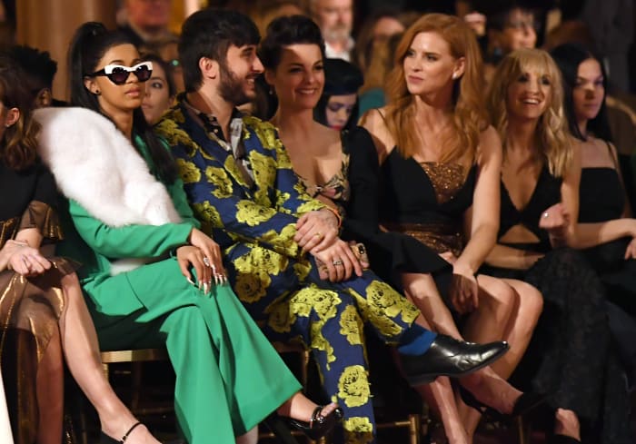 Cardi B, Brad Walsh, Jaimie Alexander, Sarah Rafferty and Nastia Liukin. Photo: Angela Weiss/AFP/Getty Images