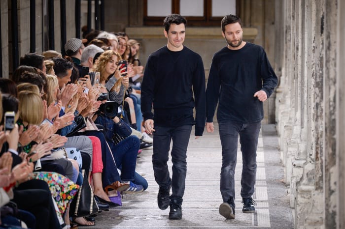 Lazaro Hernandez and Jack McCollough at the Proenza Schouler Haute Couture fall/winter 2017/2018 show in Paris on July 2, 2017. Photo: Francois Durand/Getty Images