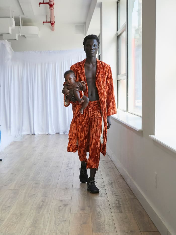 Babies apparently make great models, part two — this time on Collina Strada's Fall 2018 runway. Photo: Collina Strada