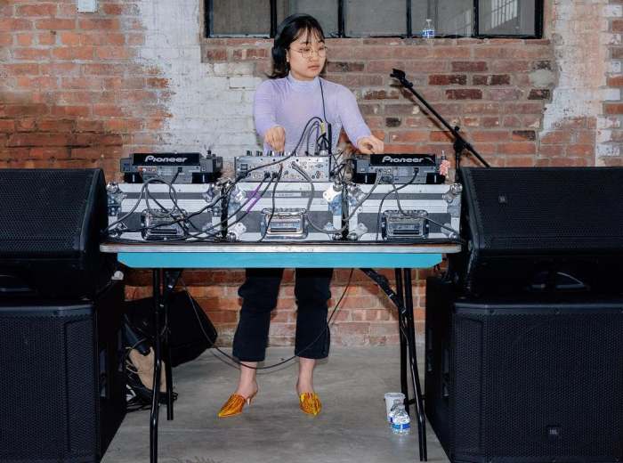 Yaeji at Eckhaus Latta's Fall 2018 runway show. Photo: @framenoir/Instagram