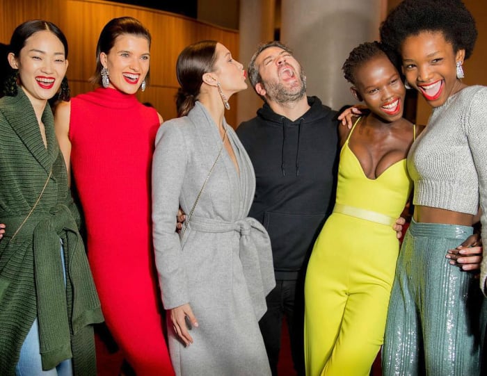 Models backstage at Brandon Maxwell's Fall 2018 runway show at The Appel Room. Photo: @brandonmaxwell/Instagram