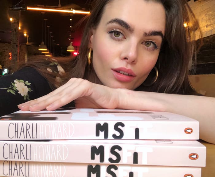 Charli Howard and her new book "Misfit." Photo: @charlihoward/Instagram