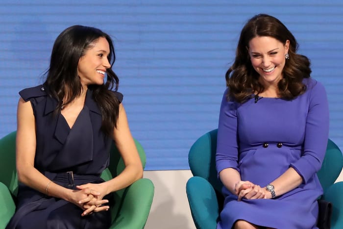 Meghan Markle and Kate Middleton at the first annual Royal Foundation Forum in London. Photo: Chris Jackson - WPA Pool/Getty Images