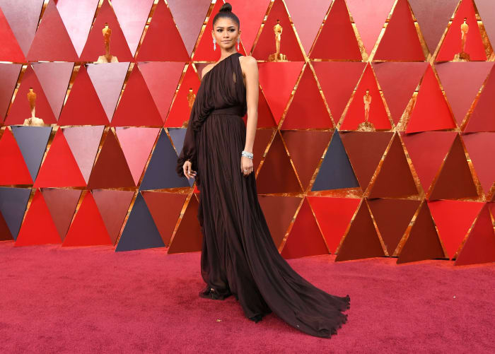 Zendaya in Giambattista Valli at the 90th Annual Academy Awards. Photo: Frazer Harrison/Getty Images