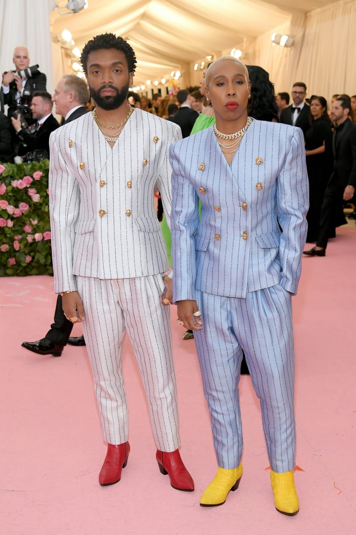 Kerby Jean-Raymond and Lena Waithe attend the 2019 Met Gala Celebrating Camp: Notes on Fashion at the Met in New York City. Photo: Neilson Barnard/Getty Images