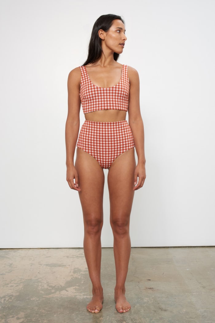 Mara Hoffman Lira Bikini Top, $145, available here; Mara Hoffman Hoffman Lydia Bikini Bottom, $145, available here.
