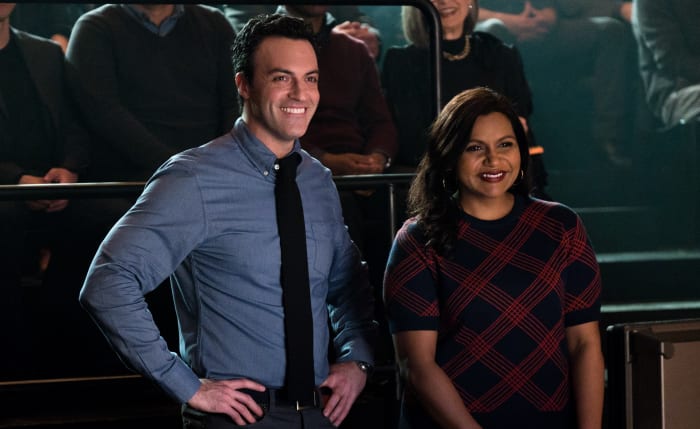 Tom/7 (Reid Scott) and Molly Patel (Mindy Kaling). Photo: Emily Aragones, Courtesy of Amazon Studios