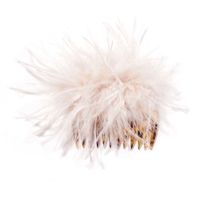 Loeffler Randall Josie Feather-Embellished Hair Comb, $65, available here.