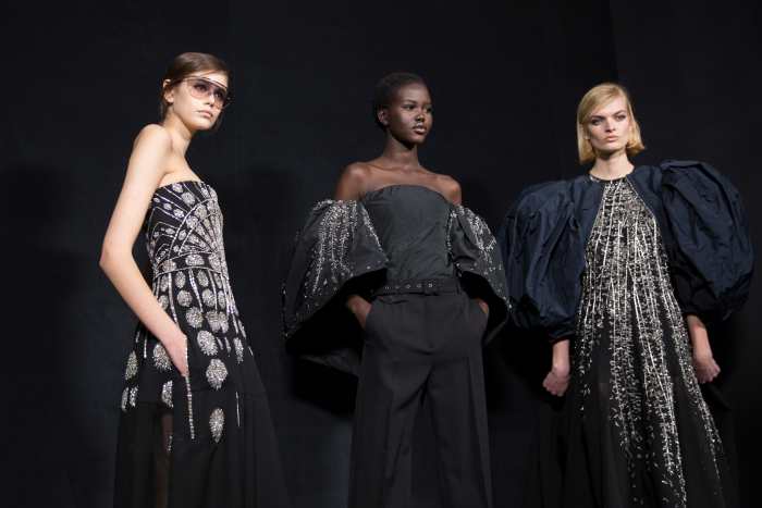 Models backstage at Givenchy's Fall 2019 show. Photo: Imaxtree 