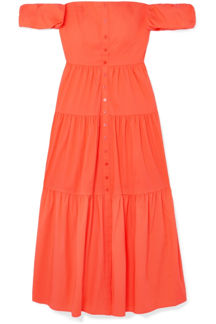 Staud Elio Off-the-Shoulder Dress, $285, available here.