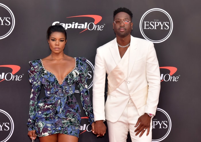 Gabrielle Union in Raisa & Vanessa and Dwyane Wade at the 2019 Espy Awards. Photo:Matt Winkelmeyer/Getty Images
