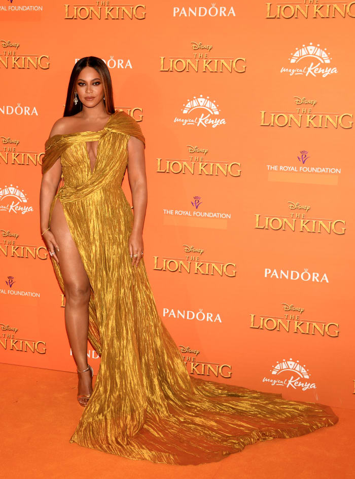 Beyoncé in Cong Tri at the London premiere of "The Lion King." Photo: Gareth Cattermole/Getty Images