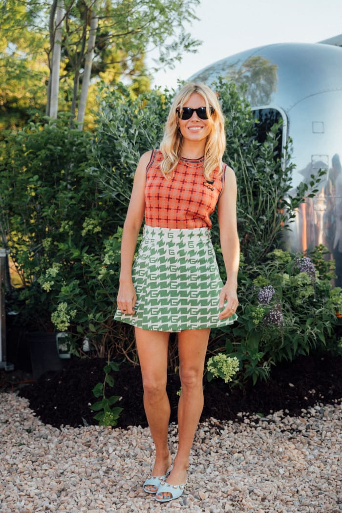 Sienna Miller in Gucci at the Gucci x Melet Mercantile collaboration in Montauk. Photo: Courtesy of BFA