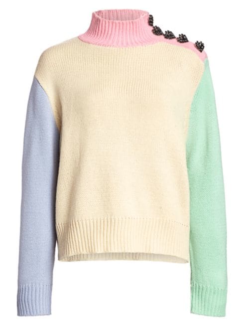 Olivia Rubin Lyla Oversized Colorblock Sweater, $310, available here.