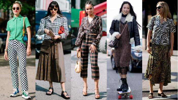 On the street at New York Fashion Week Spring 2020. Photos: Jeremy Kang/Fashionista (3); Imaxtree (2)