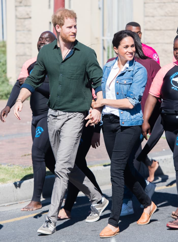 The Duke and Duchess at Monwabisi Beach. Photo: Samir Hussein/WireImage