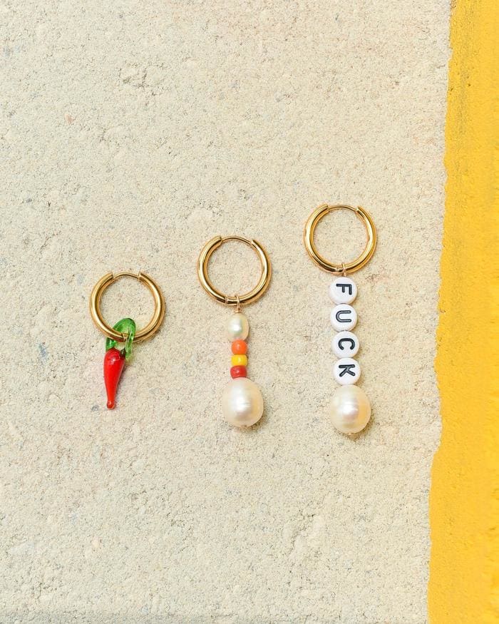 Éliou Trio Earring Pack "Fuck, It's Hot," $135, available here.