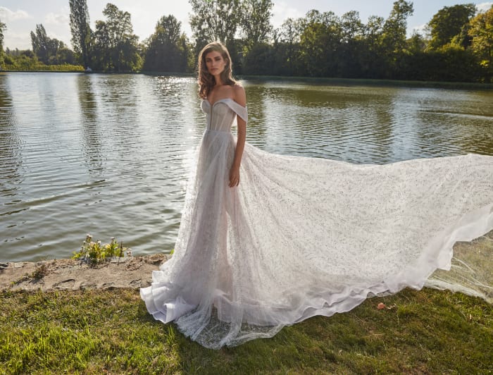 Valentina Sampaio, the face of the Galia Lahav Couture Fall 2020 campaign. Photo: Eyal Nevo/Courtesy of Galia Lahav