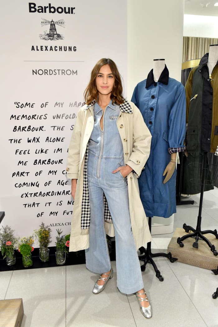 Alexa Chung celebrating the launch of the Fall 2019 collection for Barbour by Alexachung. Photo: Getty Images