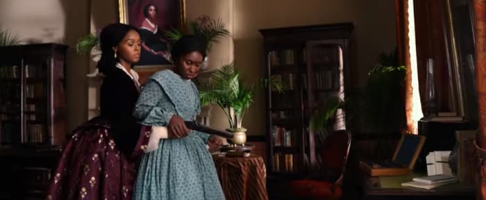 Janelle Monae as Marie Buchanon and Cynthia Erivo as Harriet Tubman in 'Harriet.' Photo: Screengrab/'Harriet'