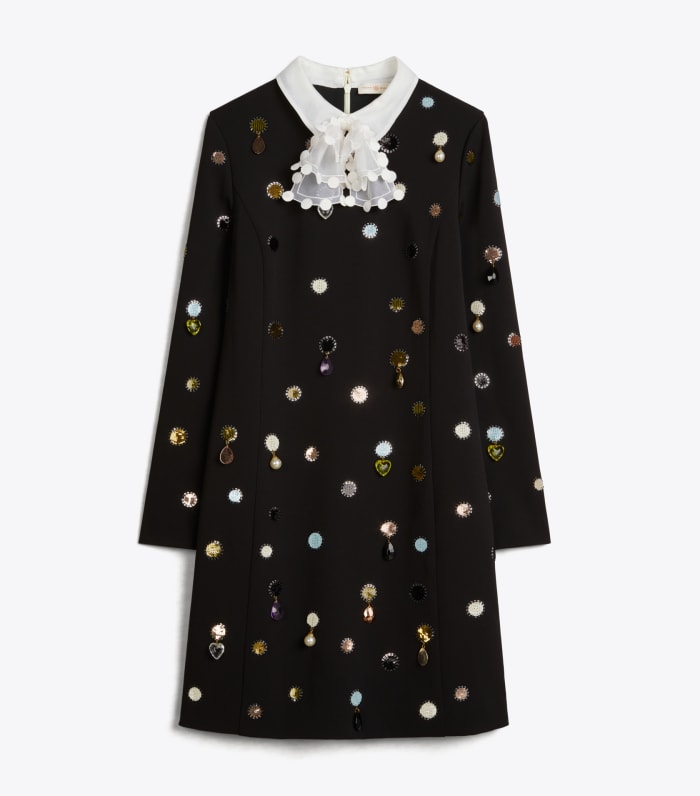 Tory Burch Convertible Jewel Embroidered Shift Dress, $698, available here.